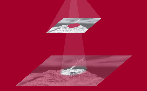 How to burn a print under the enlarger graphic