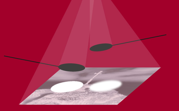 How to dodge a print under the enlarger graphic