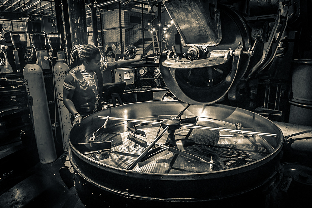 100 year old coffee roaster