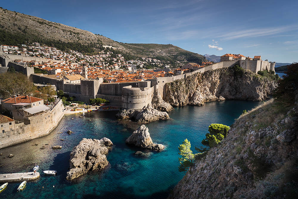 The Old city walls with old harbour