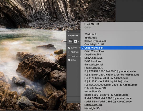 Adjustment layer Out settings