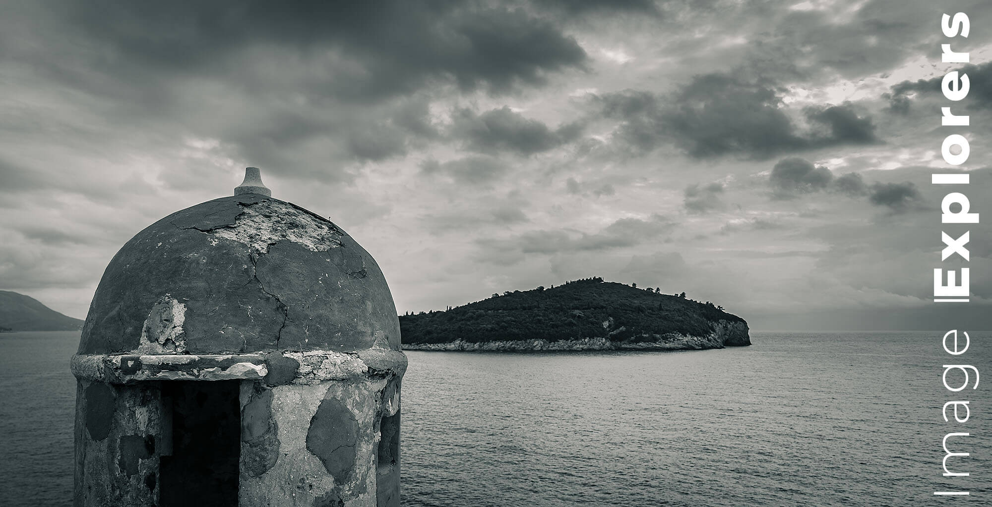 Lokrum Island from Dubrovnik wall look out post