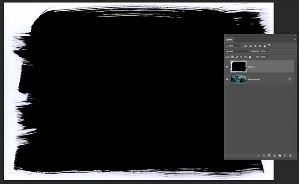 Paste Painted paper scan onto cyanotype photo