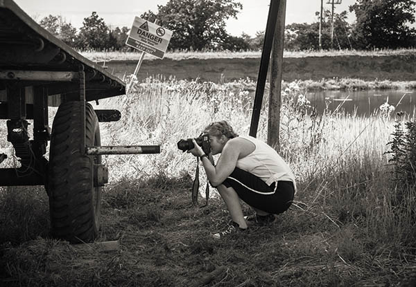 Ally Photographing wheel textures on UK farm