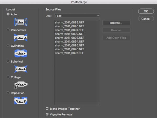 How to photograph a panorama - putting it together