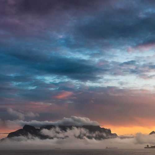 SouthAfrica, Bloubergstrand view of Table Mountain Cape town