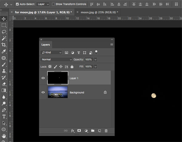 ss3 Photograph the moon on Cyprus sea