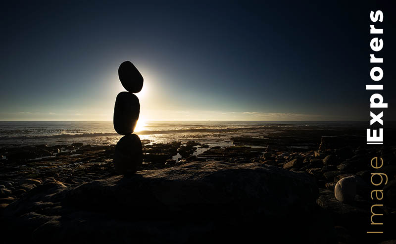 Standing stones silhouette 
