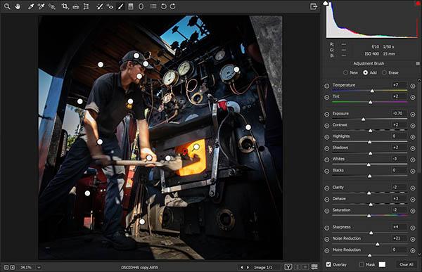 steam train south africa raw adjustment brush settings