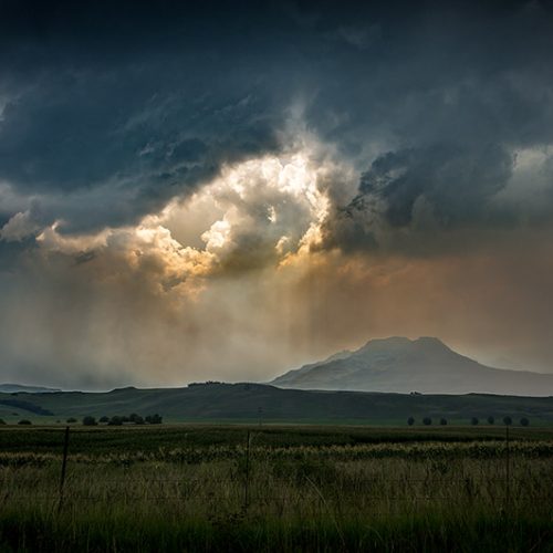 Storm over Drakensberg Bushmans Nek South Africa