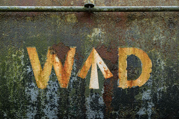 texture photography on old Bristol tanker train