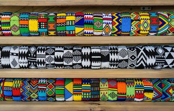 Traditional African beadwork at Woza Moya