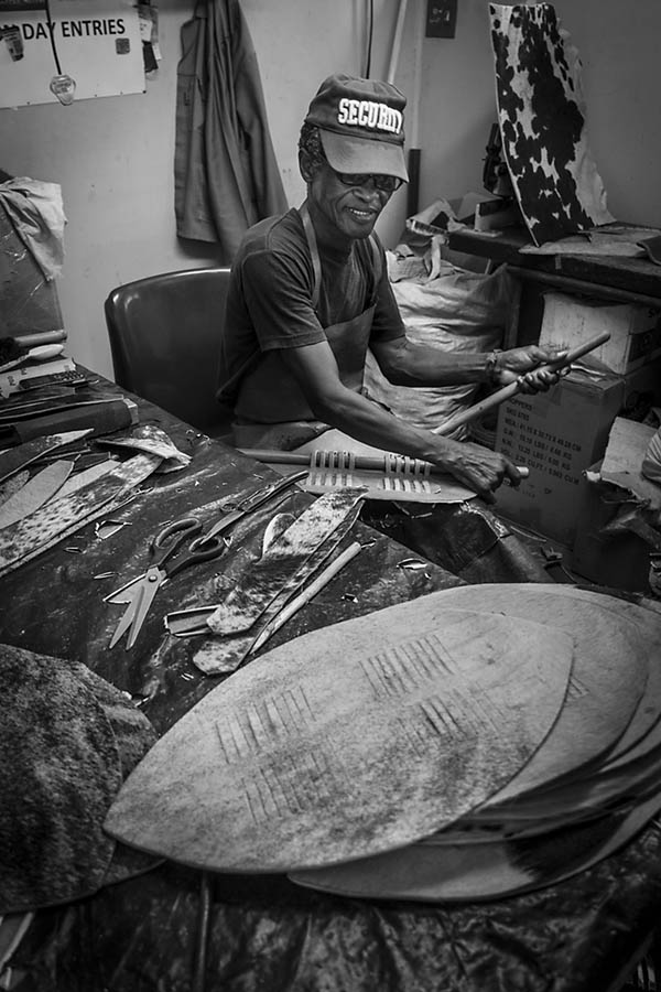 Traditional zulu shield maker