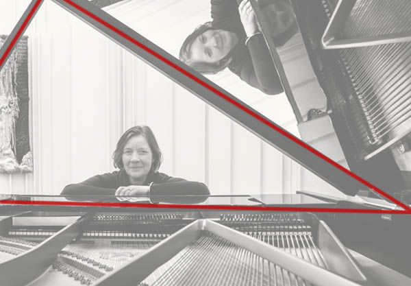 triangle shape holds subject in negative space