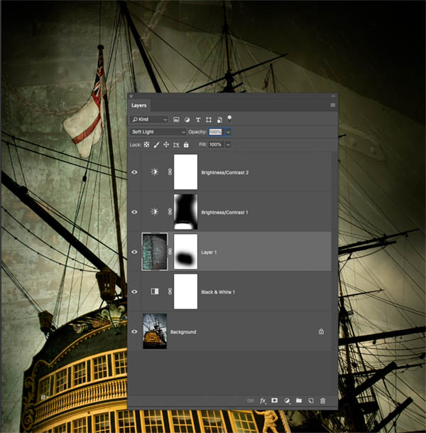 Using layers with soft light for texture photography