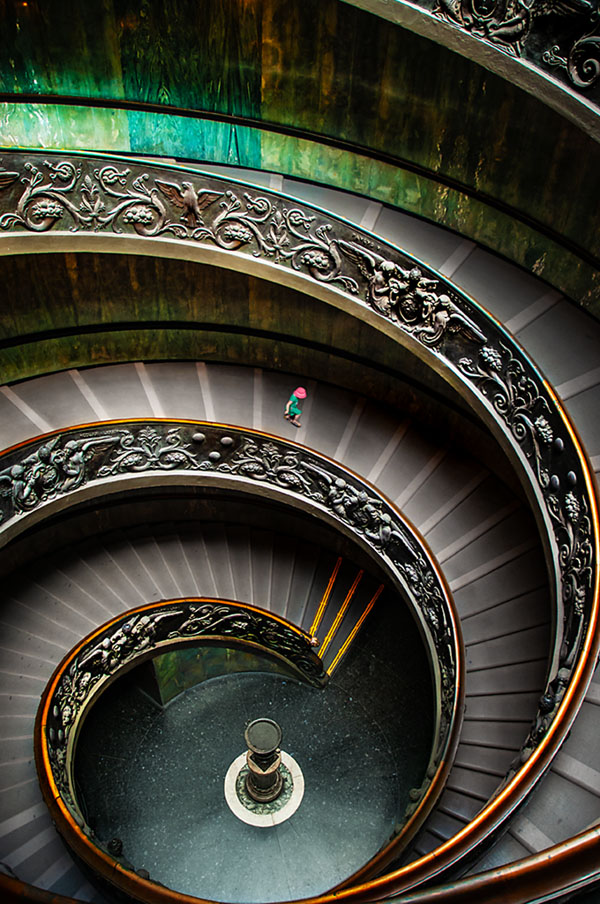 vatican museum staircase photography after