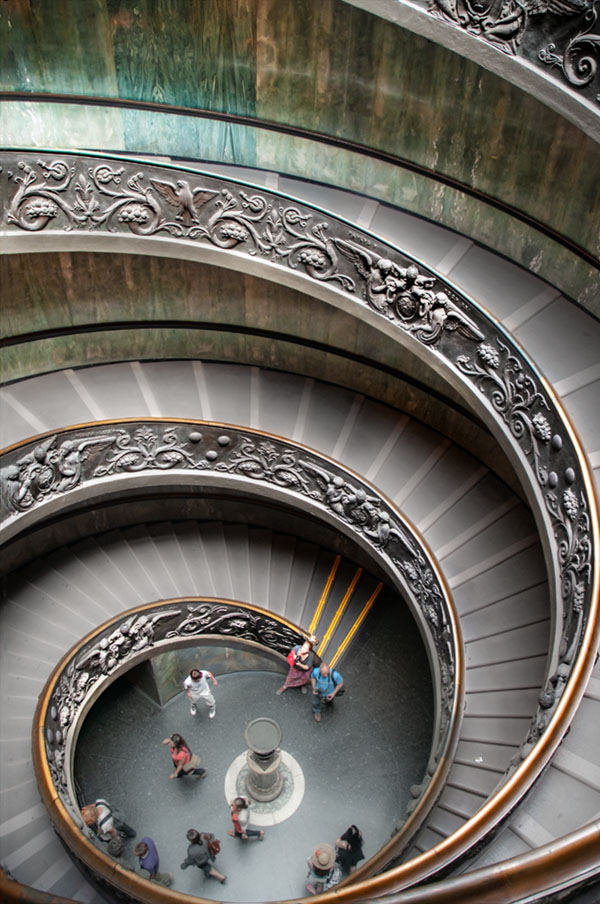 vatican museum staircase photography before