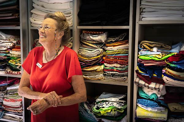 Verna at Woza Moya - Haberdashery Queen - Woza Moya upcycling