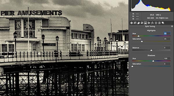 Yellow highlights for a sepia feel old photo