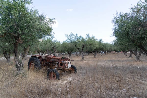 Original tractor before ageing process